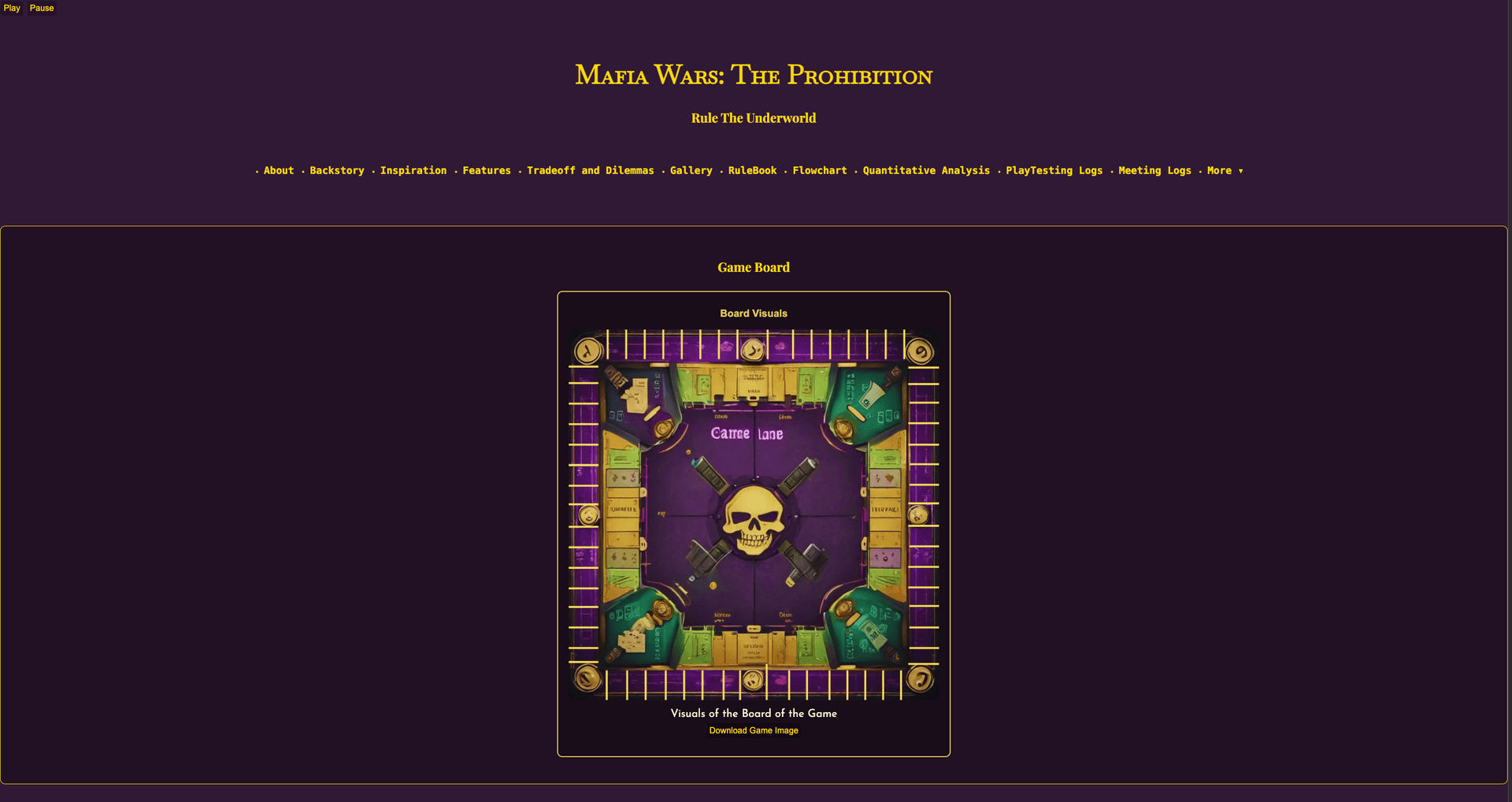 Mafia Game Website